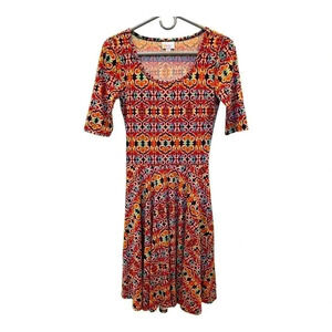 Lularoe Women’s XS Nicole Multicolored Aztec Print‎